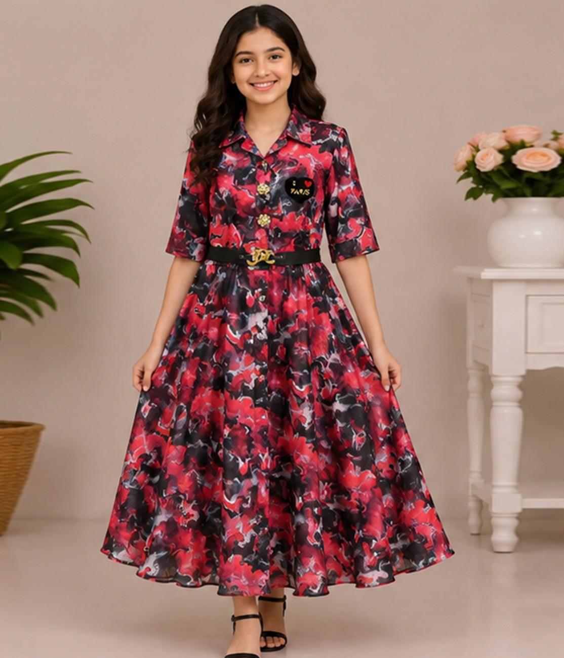 COLLAR FROCK KIDS XXL