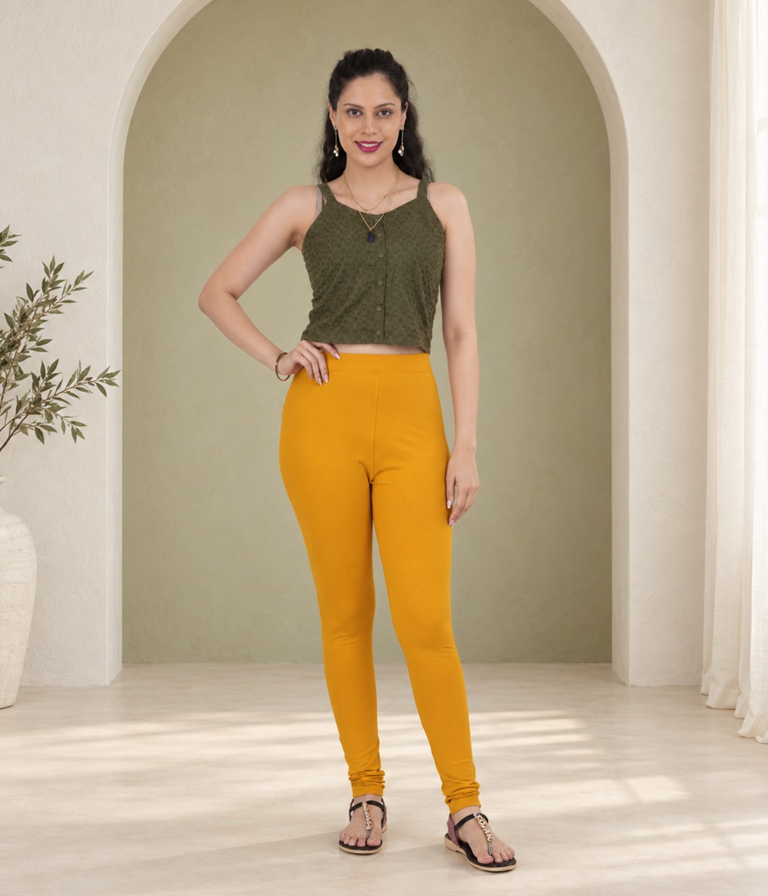 Classic Straight Fit Full-Length Pants